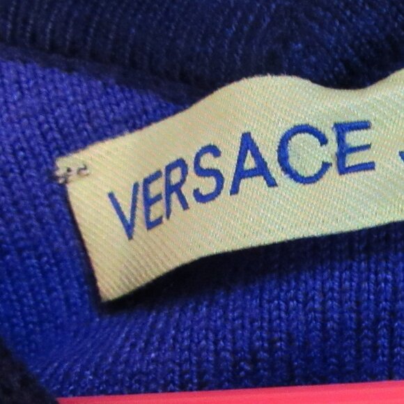 Versace Jeans Dress, sz. M, Navy/Purple, Viscose - Picture 4 of 6